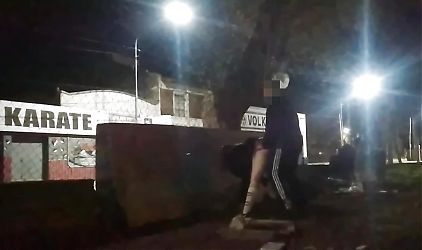 public sex in front of viewers short skirt flashing no panties shows pussy gets caught