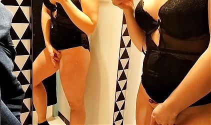 masturbating in a dressing room full of people with a dildo