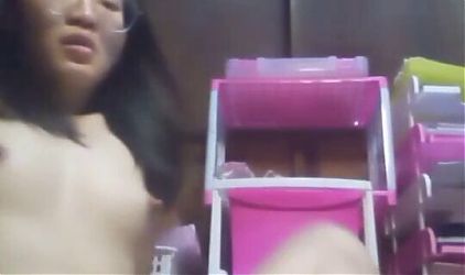 Asian girl at home alone bored to be alone Masturbate 11