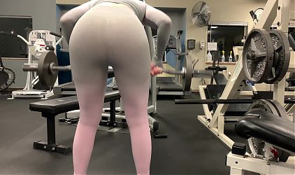 Bent over in gym workout 